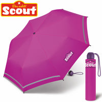 Scout Kinder Regenschirm mit Reflektionsstreifen leicht pink
