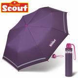Scout Kinder Regenschirm mit Reflektionsstreifen leicht dark lilac