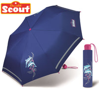 Scout Kinder Regenschirm mit Reflektionsstreifen leicht Florida Delphine Delfine
