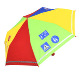 Kinder Regenschirm Taschenschirm mit Reflektorstreifen extra leicht für Jungen & Mädchen