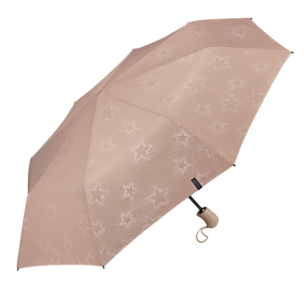 Esprit Regenschirm Taschenschirm Auf-Zu Automatik starburst metallic Sterne