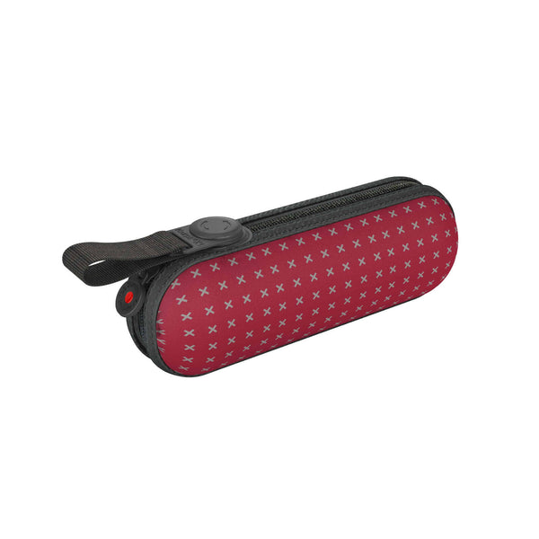 Knirps X1 Mini Regenschirm Taschenschirm Schirm ultra kompakt 2Cross red