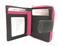 kleine echt Leder Damen Geldbörse Portemonnaie Jockey Club Loop mit RFID Schutz
