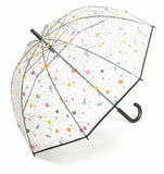 Regenschirm transparent durchsichtig Glockenschirm dots & stars happy rain