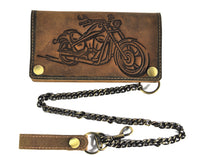 Jockey Club Biker Geldbörse mit Kette und herausnehmbaren Kreditkartenetui echt Leder Portemonnaie Motorrad mit RFID Schutz