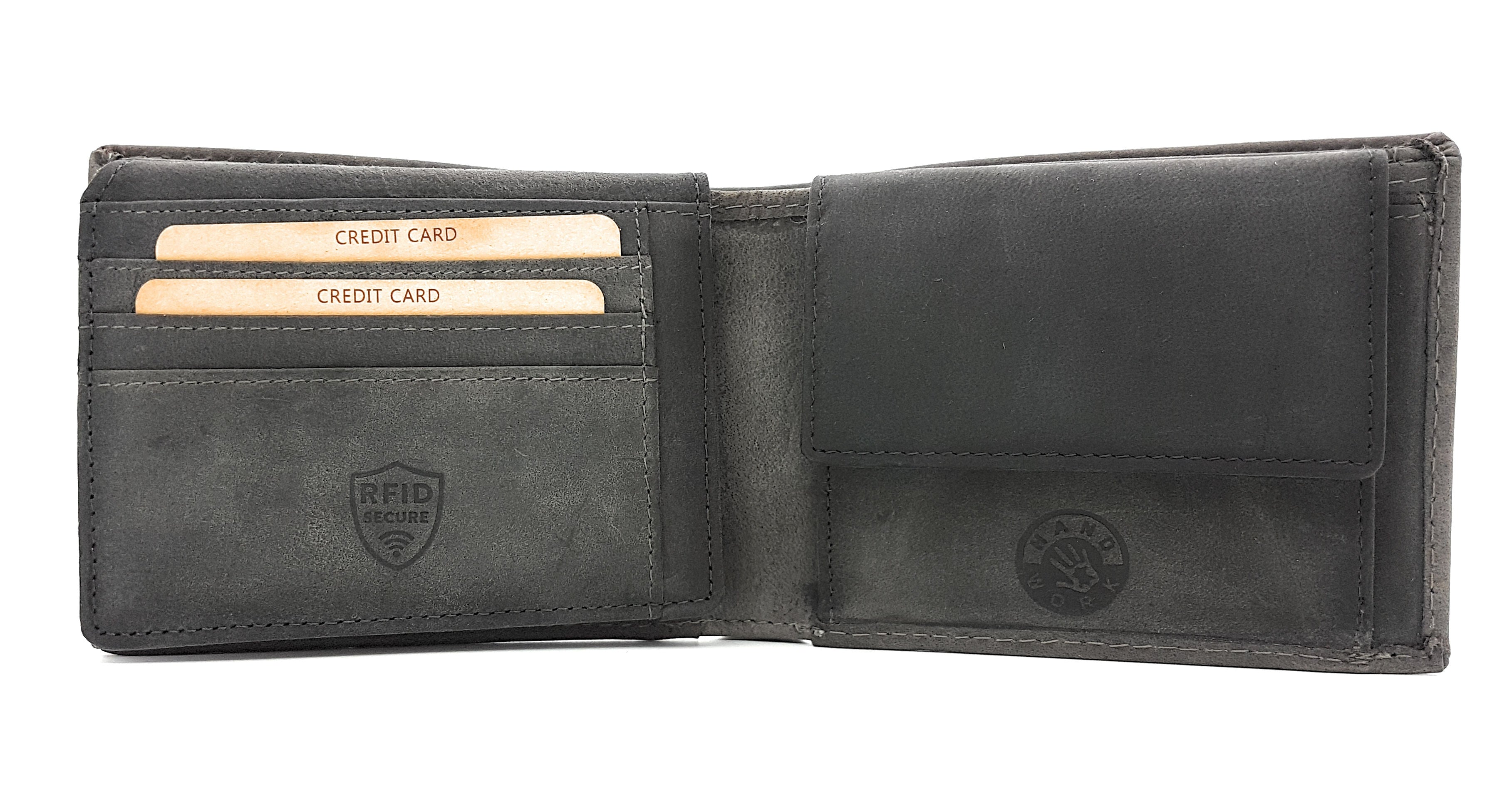 Jockey Club echt Leder Geldbörse Geldbeutel Portemonnaie Totenkopf Schädel + 50cm Kette mit RFID Schutz