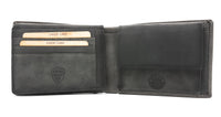 Jockey Club echt Leder Geldbörse Geldbeutel Portemonnaie Totenkopf Schädel + 50cm Kette mit RFID Schutz