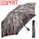 Esprit Regenschirm Taschenschirm Easymatic Auf-Zu Automatik blurred edges taupe
