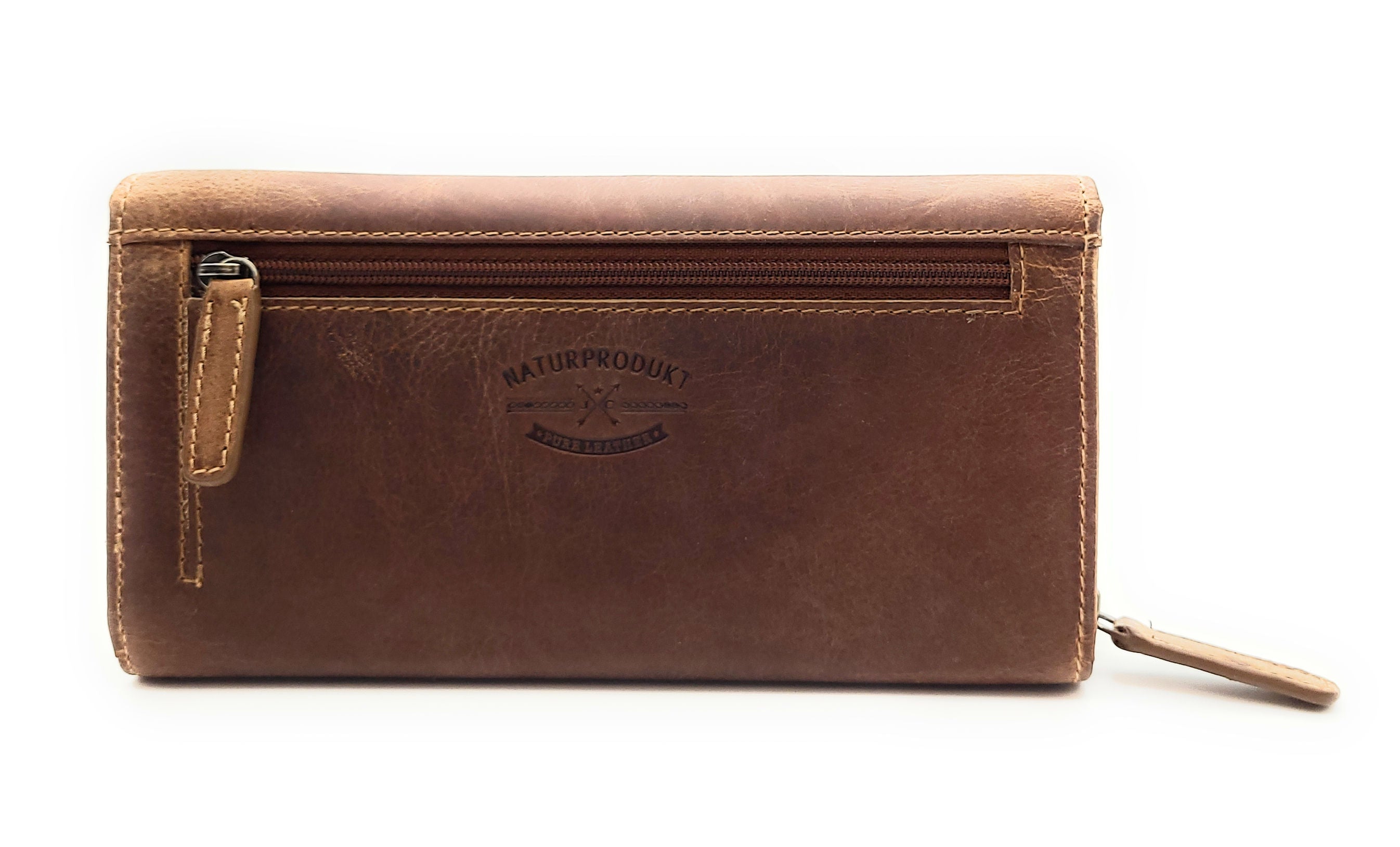 Jockey Club große echt Leder Damen Geldbörse Portemonnaie Toro vintage braun mit RFID Schutz