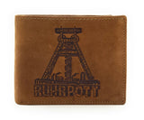echt Leder Geldbörse Portemonnaie Ruhrpott Ruhrgebiet Förderturm RFID NFC Schutz