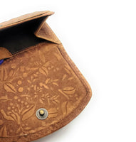 Hill Burry kleine echt Leder Damen Geldbörse Portemonnaie mit RFID NFC Schutz cognac braun
