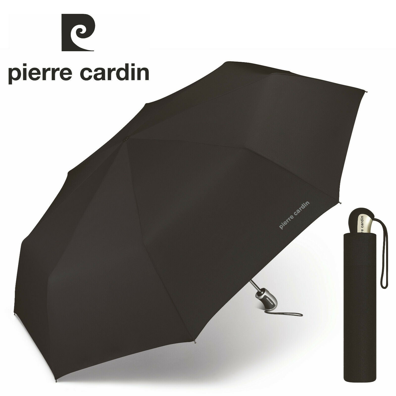 pierre cardin Regenschirm Partnerschirm Jumbo noir Ø123cm Auf-Zu Automatik