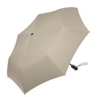 Esprit nachhaltiger Regenschirm Easymatic light Auf-Zu Automatik taupe gray grau SONDERPOSTEN