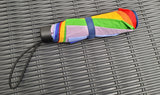 Regenschirm Taschenschirm Regenbogen Schirm Ø90cm leicht und handlich bunt
