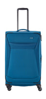 Travelite Chios Reisekoffer L Trolley Koffer 78cm 4 Rad / Rollen Dehnfalte TSA petrol