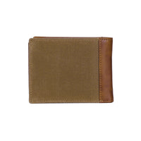 Sparwell echt Leder Canvas Geldbörse Portemonnaie Geldbeutel mit RFID Schutz