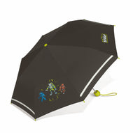 Scout Boys Kinder Regenschirm Taschenschirm mit Reflektionsstreifen Dark Beast