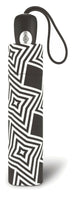 pierre cardin Regenschirm Taschenschirm Auf-Zu Automatik Black & White rhomb