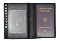 Jockey Club echt Leder Brieftasche Passhülle Etui Kreditkartenetui Hülle Nappaleder mit RFID Schutz