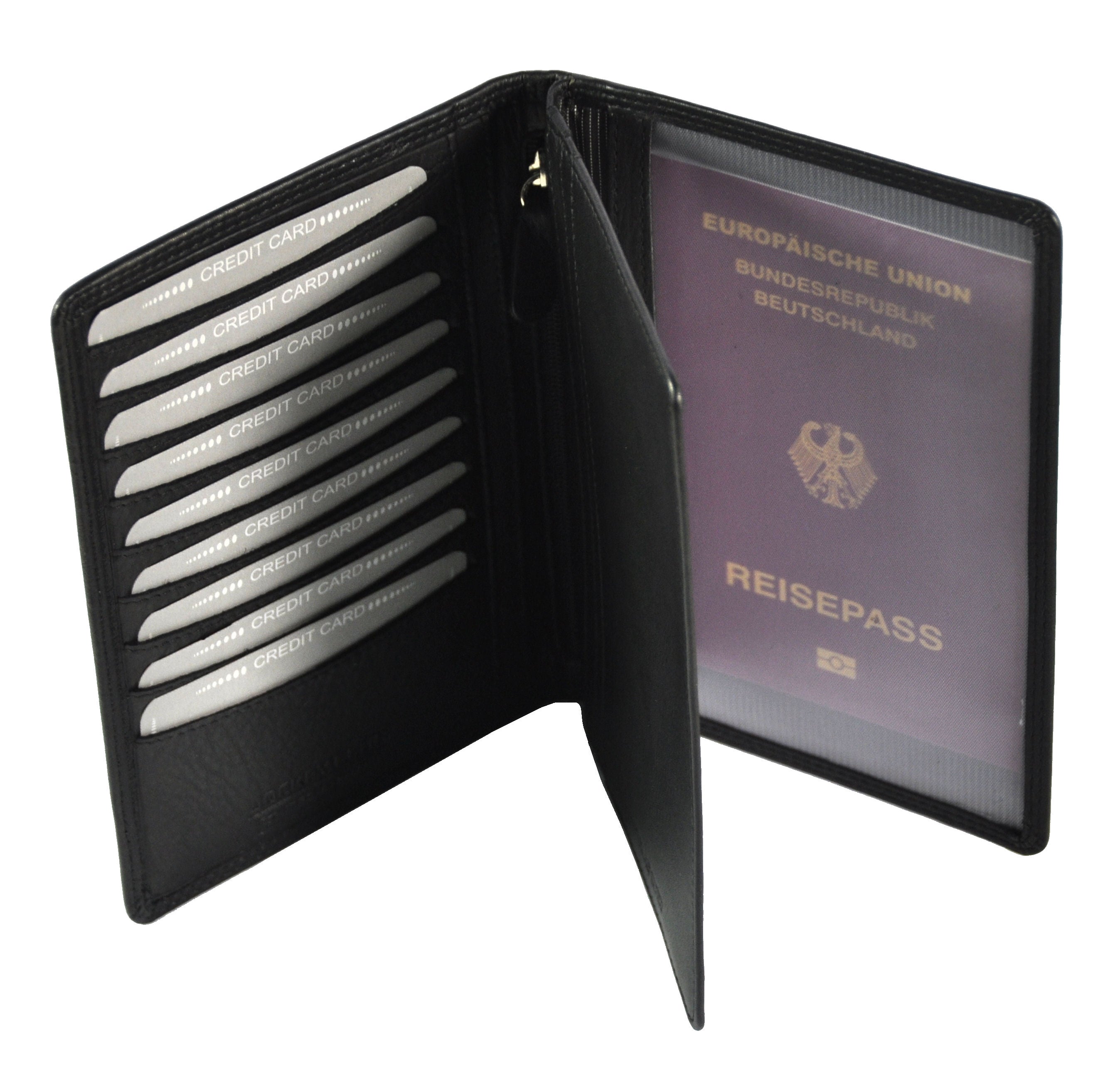 Jockey Club echt Leder Brieftasche Passhülle Etui Kreditkartenetui Hülle Nappaleder mit RFID Schutz