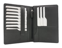 Jockey Club echt Leder Brieftasche Passhülle Etui Kreditkartenetui Hülle Nappaleder mit RFID Schutz