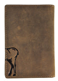 Jockey Club echt Leder Passhülle Etui Hülle Dokumenten Mappe Hunterleder Hirsch