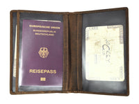 Jockey Club echt Leder Passhülle Etui Hülle Dokumenten Mappe Hunterleder Hirsch