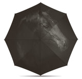 Happy Rain Regenschirm Taschenschirm Schirm mit Automatik Horse Pferd