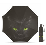 Happy Rain Regenschirm Taschenschirm Schirm mit Automatik Cat Katze