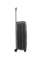 Travelite Korfu Reisekoffer M Trolley Rahmen Koffer 65cm 4 Rad / Rollen TSA schwarz