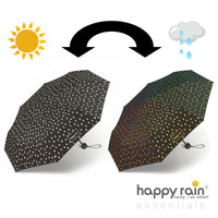 happy rain Regenschirm Taschenschirm manuell waterreactive Farbwechsel bei Nässe