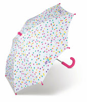 Esprit Kinder Regenschirm Stockschirm colored dots Punkte weiß Mädchen klein