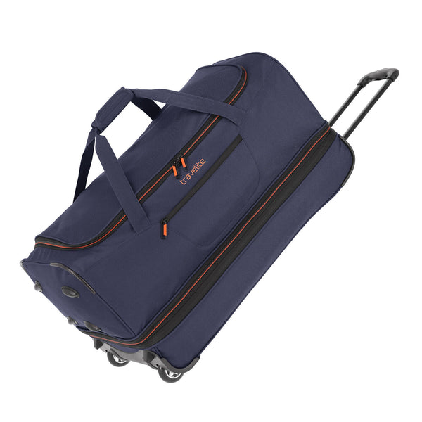 Travelite 2-Rad Trolley Roll-Reisetasche mit Rollen Basics L erweiterbar marine blau