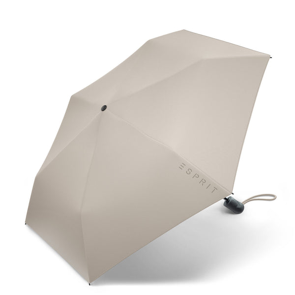 nachhaltiger Esprit Regenschirm Taschenschirm Easymatic Slimline goat grau