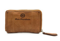 Jockey Club echt Leder Geldbörse Portemonnaie Vintage Style Shabby Chic Used Look mit RFID Schutz braun