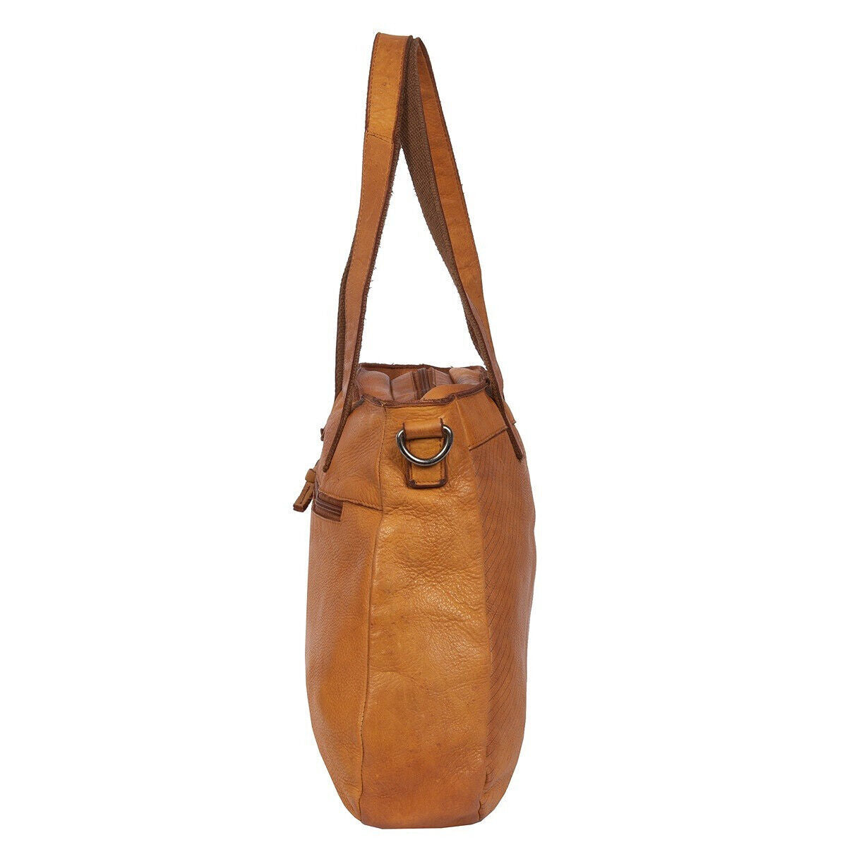 Mustang echt Leder Damen Shopper Handtasche Umhängetasche cognac braun