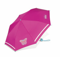 Scout Girls Kinder Regenschirm Taschenschirm mit Reflektionsstreifen Butterfly Schmetterling