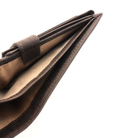 echt Büffel Voll-Leder Geldbörse für Männer, naturbelassenes Hunterleder Portemonnaie Traktor mit RFID NFC Schutz