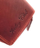 Jockey Club echt Leder Geldbörse Portemonnaie Geldbeutel mit RFID Schutz rot