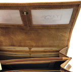 Jockey Club echt Leder Damen Geldbörse Portemonnaie Geldbeutel vintage mit RFID Schutz cognac braun