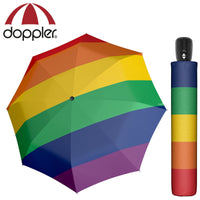 doppler Regenschirm Taschenschirm Magic Mini Auf Zu Automatik Modern Art pride rainbow Regenbogen