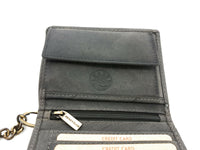 Jockey Club echt Leder Biker Geldbörse Geldbeutel Portemonnaie + 50cm Kette Motor Motorblock mit RFID Schutz grau