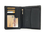MLean echt Leder Geldbörse Portemonnaie Geldbeutel mit RFID NFC Schutz Rindleder schwarz