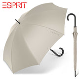 nachhaltiger Esprit Regenschirm Stockschirm Schirm mit Automatik Long AC grau