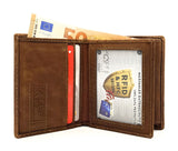 Jockey Club echt Leder Mini Geldbörse Portemonnaie 3D Adler mit RFID NFC Schutz