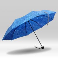 Mini Regenschirm Taschenschirm Schirm klein, leicht & kompakt Regentropfen Print