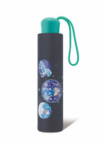 Scout Girls Kinder Regenschirm Taschenschirm mit Reflektionsstreifen Sternenhimmel