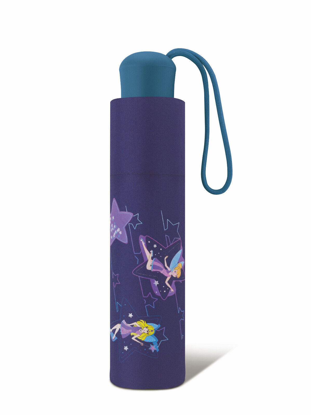 Scout Girls Kinder Regenschirm Taschenschirm mit Reflektionsstreifen Blue Star