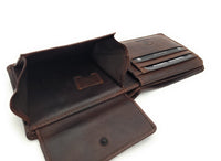 Jockey Club echt Leder Geldbörse Portemonnaie Vintage mit RFID Schutz braun