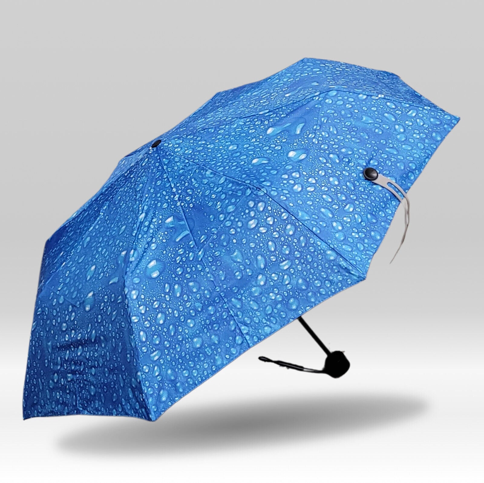 Mini Regenschirm Taschenschirm Schirm klein, leicht & kompakt Regentropfen Print